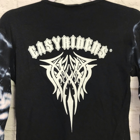 Easyriders Motorcyle Tyedye LongSleeve Cotton Top - Picture 3 of 6